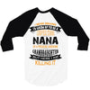Super Cool Nana Of A Freaking Awesome Granddaughter 3/4 Sleeve Shirt