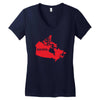 Canada Continent Roots Women's V-Neck T-Shirt