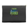 i bleed blue and green Accessory Pouches