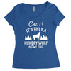 chill hungry wolf Women's Triblend Scoop T-shirt