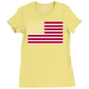 usa flag navy american Ladies Fitted T-Shirt