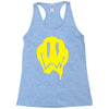 melting acid smiley face Racerback Tank