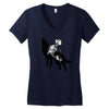 Wolf And Human Women's V-Neck T-Shirt
