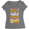 My Daughter Is Super Awesome Her Stepdad Women's Triblend Scoop T-shirt