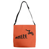 evolution of a biker dirt bike mx motocross t shirt men Adjustable Strap Totes