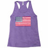 t-rex vintage american flag Racerback Tank