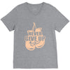 Never Give Up Uterine Cancer Awareness V-Neck Tee