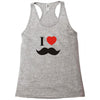 i love mustache Racerback Tank