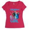 grandma of the birthday girl Women's Triblend Scoop T-shirt
