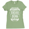 Super Cool Mom Of A Freaking Awesome Son Ladies Fitted T-Shirt