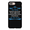 Dear Daddy, Thanks for Being my Dad Baby Boy Letter to Father iPhone 8 Plus