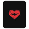 lip print heart Mousepad