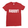 happy Ladies Fitted T-Shirt