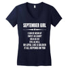 Super September Girl Women's V-Neck T-Shirt