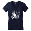 affen geil  fun ,spr&uuml;che,lustig,affe,mittelfinger,stinkefinger,party Women's V-Neck T-Shirt