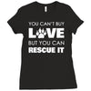 rescue love Ladies Fitted T-Shirt
