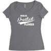worlds greatest plumber Women's Triblend Scoop T-shirt
