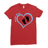 Baby Boy with Heart Any Name Customized Ladies Fitted T-Shirt