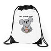 my puns are Drawstring Bags