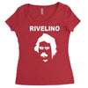 rivelino brazil 70s football world cup legend retro Women's Triblend Scoop T-shirt