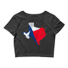 Eroded Texas Map With Flag Crop Top