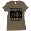 bike lane Ladies Fitted T-Shirt