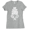 Eat Sleep Tennis Repeat Ladies Fitted T-Shirt