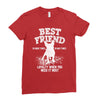 Best Friend Pug Ladies Fitted T-Shirt