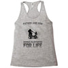 father and son riding partners for life Racerback Tank