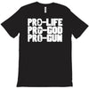pro life, pro god, pro gun T-Shirt
