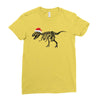 t rex skeleton santa claus Ladies Fitted T-Shirt