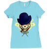 thug skull. Ladies Fitted T-Shirt