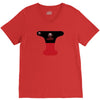 pool black red V-Neck Tee