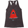 red blue shark Racerback Tank