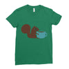 coffe squirrel Ladies Fitted T-Shirt