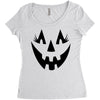 beauty face pumpkin Women's Triblend Scoop T-shirt
