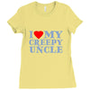 i heart my creepy uncle Ladies Fitted T-Shirt