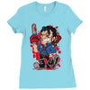 evil cartoon Ladies Fitted T-Shirt