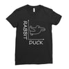 rabbit duck white Ladies Fitted T-Shirt