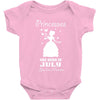 Princesses Are Born In July Baby Onesie