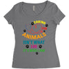 caring for animals isn't what i do it's who i am Women's Triblend Scoop T-shirt