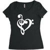 musik notes Women's Triblend Scoop T-shirt