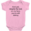 still talking light Baby Bodysuit