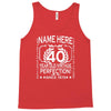 40th birthday t shirt personalise with name age year ideal birthday gi Tank Top