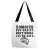Zombies Eat Brains Dont Worry You Are Safe Tote Bags