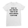 oil price halloween costume Ladies Fitted T-Shirt