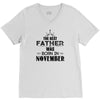The Best Father Was Born In November V-Neck Tee