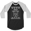 meowy christmas 3/4 Sleeve Shirt