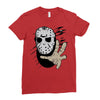hockey mask halloween Ladies Fitted T-Shirt