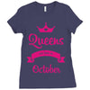 queens are born in october Ladies Fitted T-Shirt